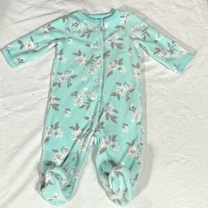 Carter’s fleece Footed Pjs 3M
